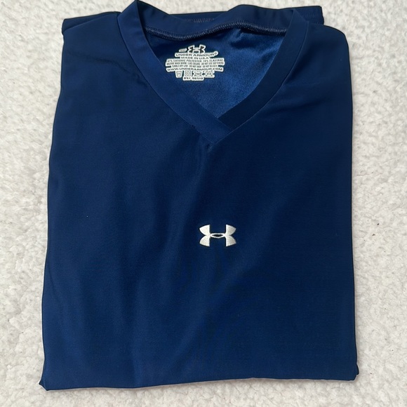 Under Armour Blue Compression Shirt V-Neck, EUC, Size Small - Picture 8 of 8